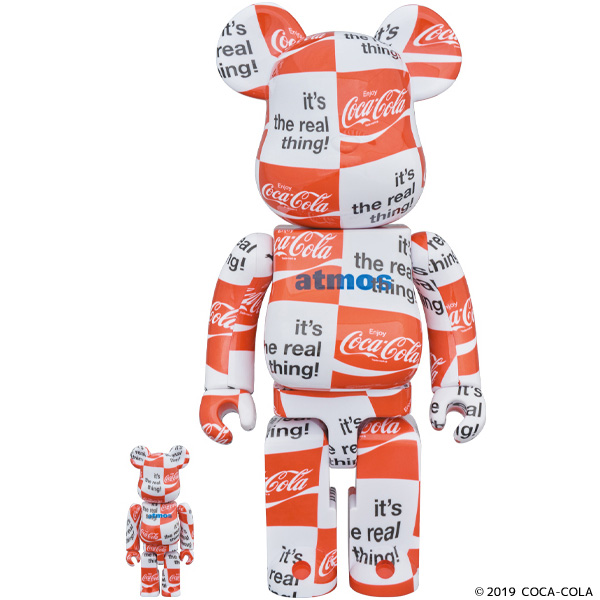BE@RBRICK atmos × Coca-Cola 100% & 400% CLEAR BODY Ver./CHECKERBOARD