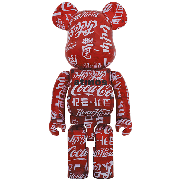 BE@RBRICK atmos × Coca-Cola CLEAR RED 1000％