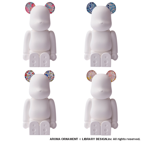 BE@RBRICK AROMA ORNAMENT No.0 LIBERTY FABRICS Abbey Road  PINK/BLUE/MULCH COLOR/NATURAL COLOR