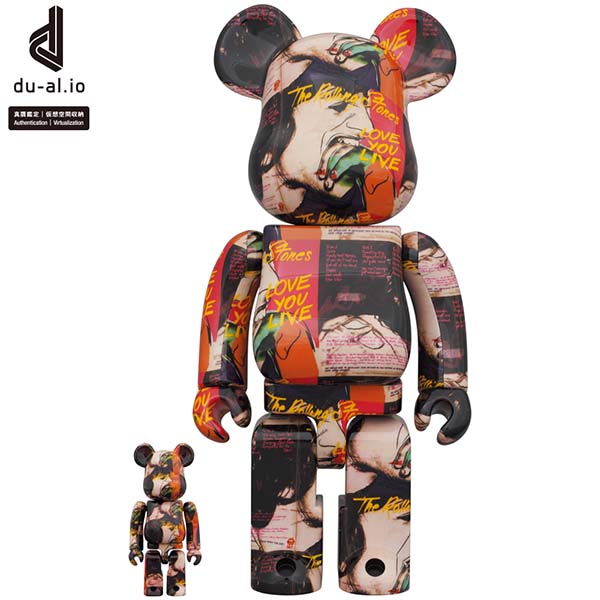 BE@RBRICK Andy Warhol × The Rolling Stones “Love You Live” 100％ & 400％