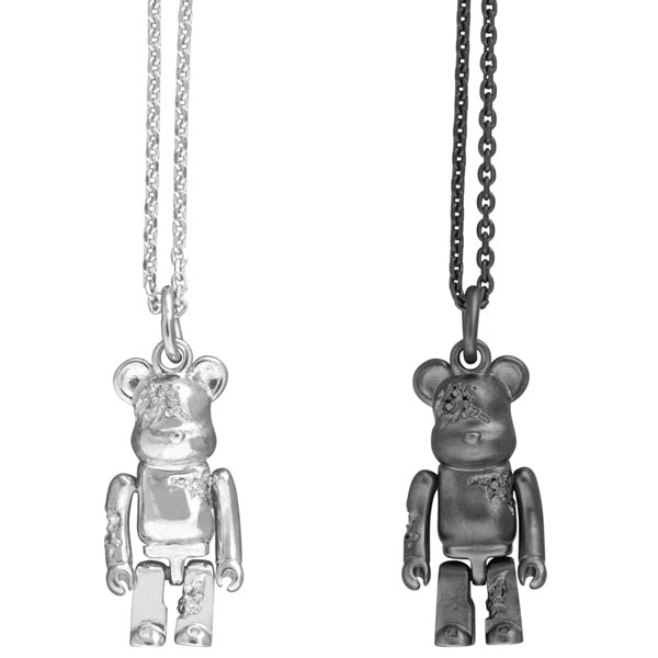 IVXLCDM BE@RBRICK CLACKED NECKLACE SILVER／BLACK