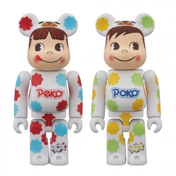 BE@RBRICK 着ぐるみペコちゃん & ポコちゃん 2体セット