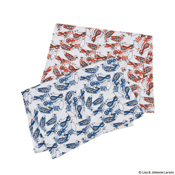 LINEN BED THROW MEDIUM "BIRD"