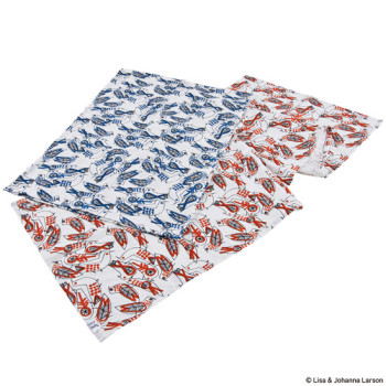 LINEN BED THROW LARGE "BIRD"