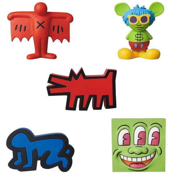 MINI VCD KEITH HARING Barking Dog／Flying Devil／Radiant Baby／Andy Mouse／Three Eyed Smiling Face