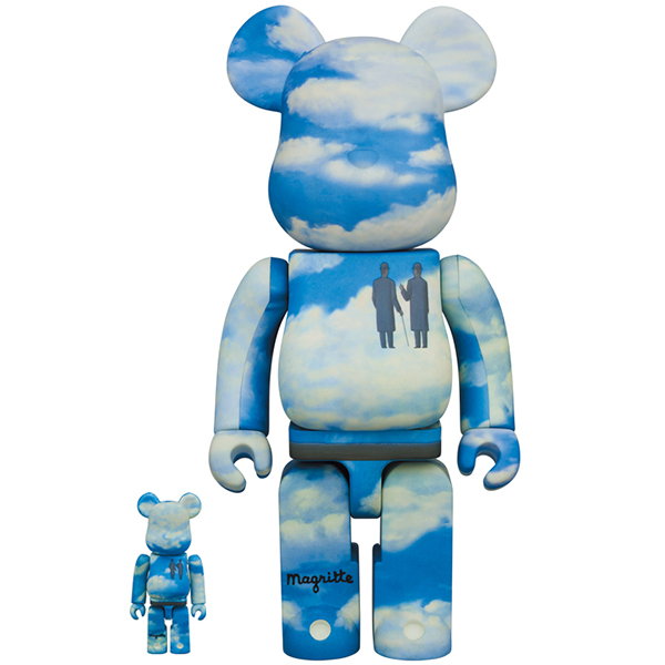BE@RBRICK Rene Magritte "La Reconaissance Infinie (Infinite Recognition) 1963／The Castle of the Pyrenees" 100％ & 400％