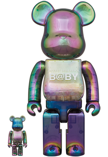 「MY FIRST BE@RBRICK B@BY CLEAR BLACK CHROME Ver. 100％ & 400％」