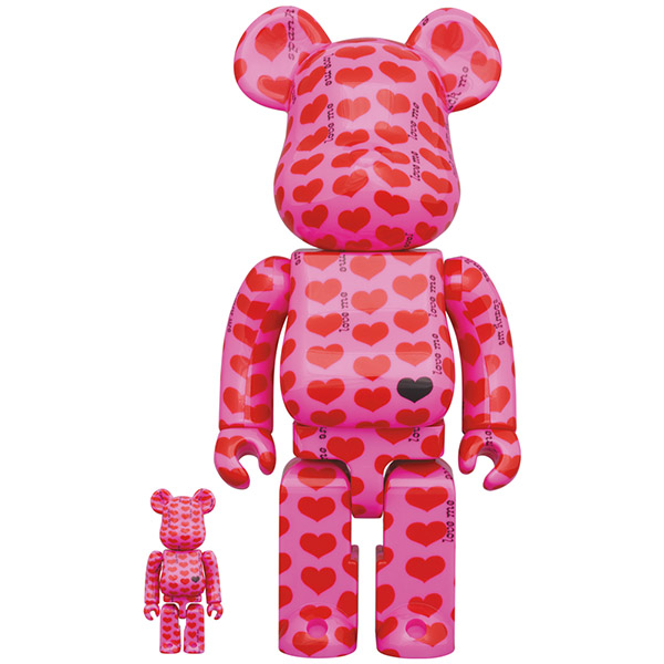 BE@RBRICK Pink Heart 100％ & 400％