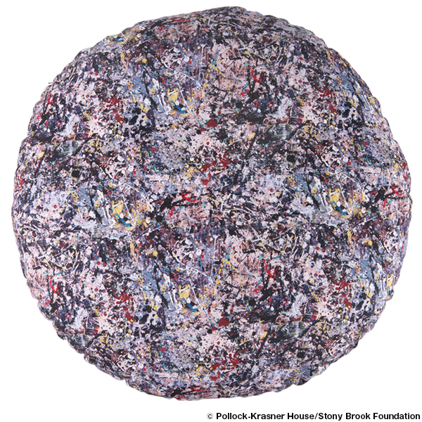 CIRCLE CUSHION "Jackson Pollock Studio 02"