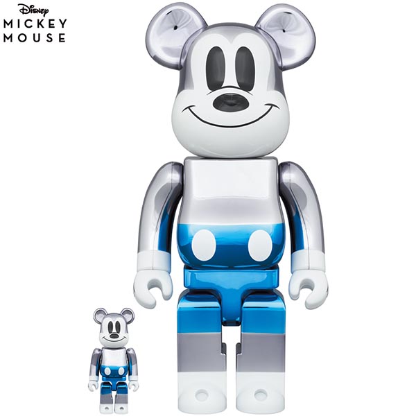 BE@RBRICK fragmentdesign MICKEY MOUSE BLUE Ver.100％ & 400％