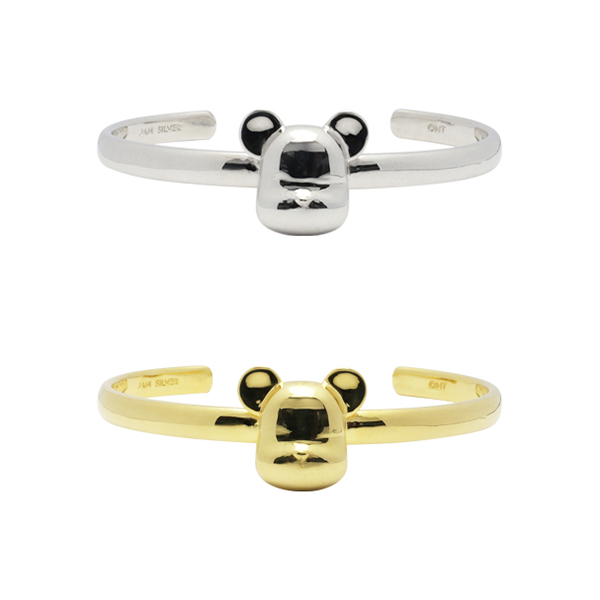 BE@RBRICK FACE BANGLE COLOR:SILVER / GOLD