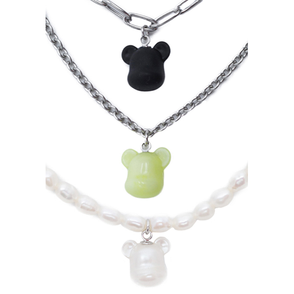 BE@RBRICK NECKLACE COLOR:MATTE BLACK / LUMINESCENCE / PEARL