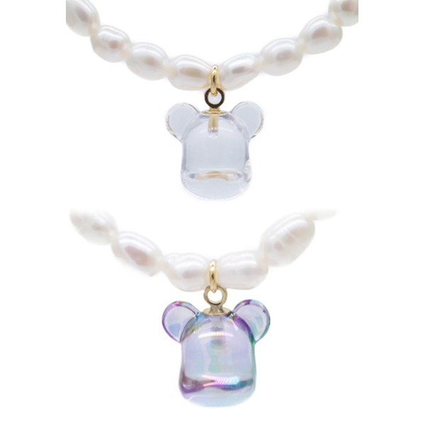 BE@RBRICK NECKLACE COLOR:CLEAR / PURPLE CLEAR CHROME / YELLOW CLEAR CHROME